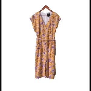 Alex Marie Mika Floral Print Midi Crepe Dress 12